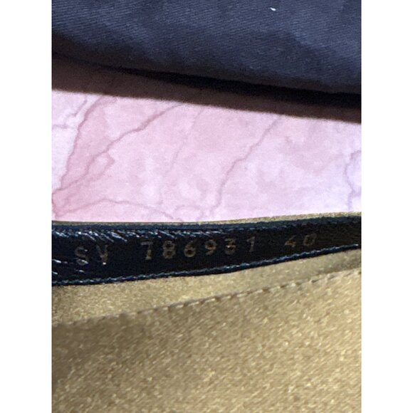 Saint Laurent Carolyn Slipper in Cuba Gold 40 With Box Womens Satin Flats - Picture 9 of 15